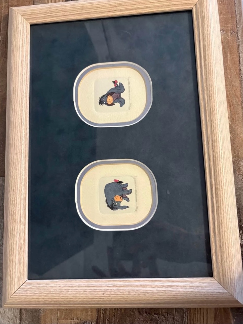 Limited Edition Disney Sowa & Reiser Eeyore Framed Hand Colored Etchings/500